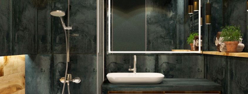 Baño con suelo vinílico Discesur