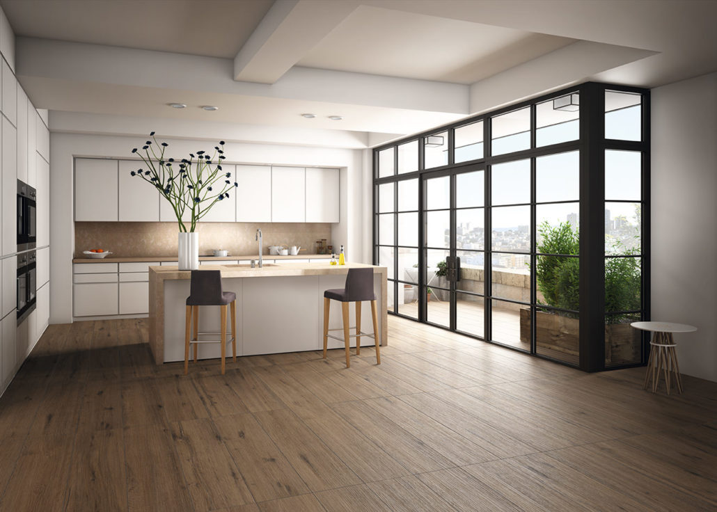 Cocina con superficie Bosco de Inalco